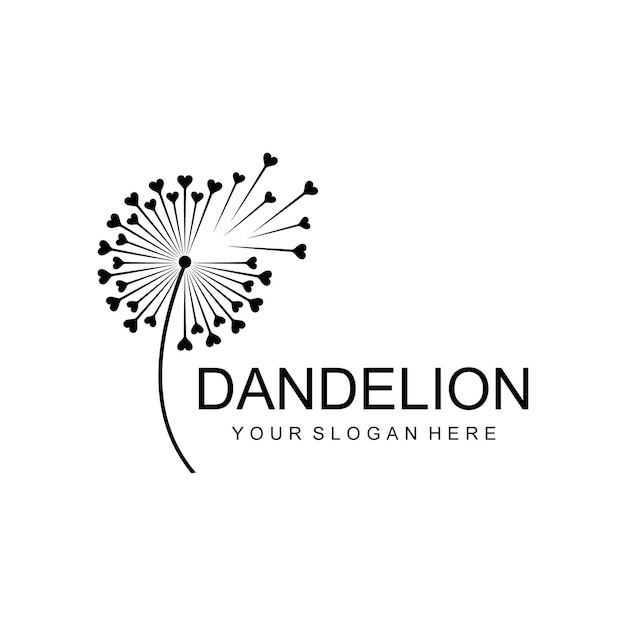 logotipo vectorial de diente de león