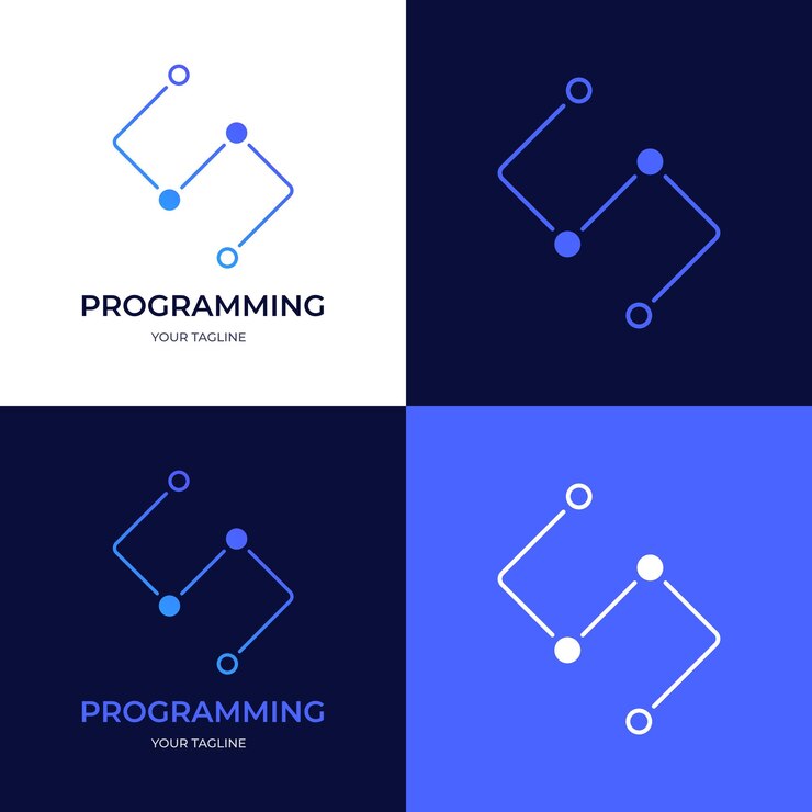 Vector logotipo vectorial para el diseño del logotipo de programación para el diseño
