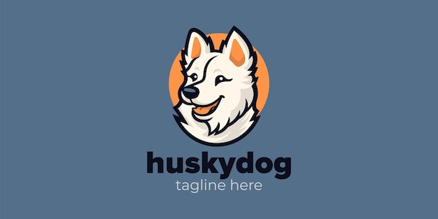 Logotipo Vectorial Elegante De Marca De Moda Para Mascotas Con Husky Siberiano