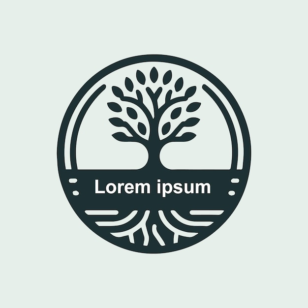 Logotipo vectorial para una empresa con un árbol