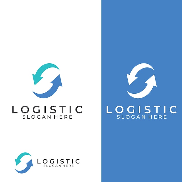 Logotipo vectorial de la empresa de logística logotipo de icono de flecha logotipo de entrega digital rápida Uso de edición de vector de logotipo simple y fácil