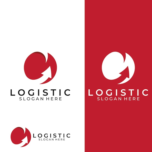 Logotipo vectorial de la empresa de logística logotipo de icono de flecha logotipo de entrega digital rápida Uso de edición de vector de logotipo simple y fácil