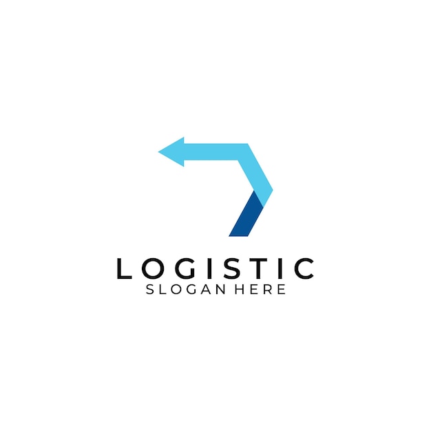 Logotipo vectorial de la empresa de logística logotipo de icono de flecha logotipo de entrega digital rápida Uso de edición de vector de logotipo simple y fácil