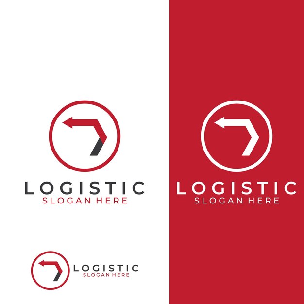 Logotipo vectorial de la empresa de logística logotipo de icono de flecha logotipo de entrega digital rápida Uso de edición de vector de logotipo simple y fácil
