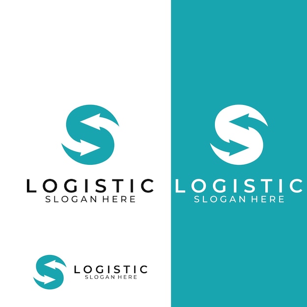 Logotipo vectorial de la empresa de logística logotipo de icono de flecha logotipo de entrega digital rápida Uso de edición de vector de logotipo simple y fácil
