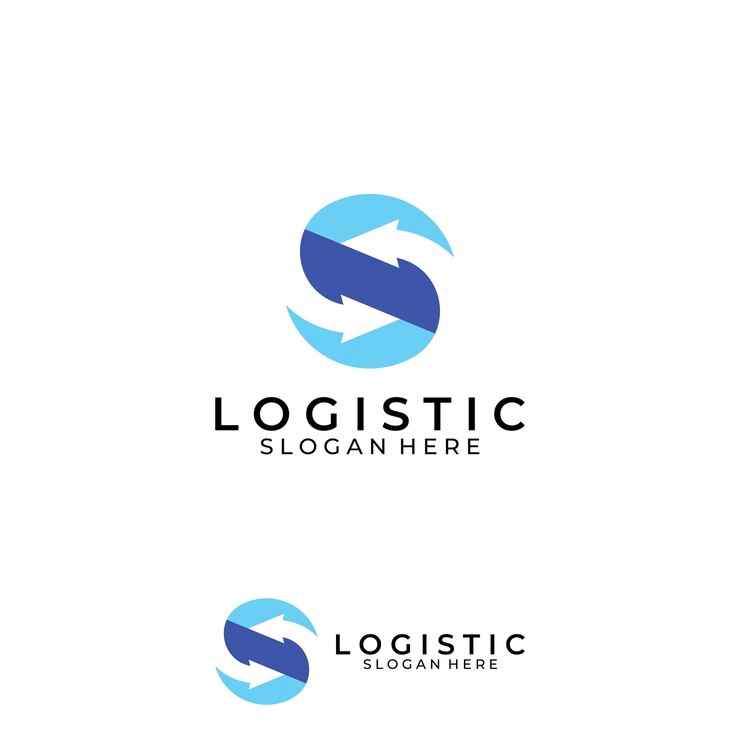 Vector logotipo vectorial de la empresa de logística logotipo de icono de flecha logotipo de entrega digital rápida uso de edición de vector de logotipo simple y fácil