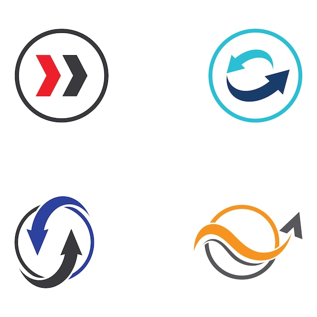 Logotipo vectorial de la empresa de logística logotipo de icono de flecha logotipo de entrega digital rápida Uso de edición de vector de logotipo simple y fácil