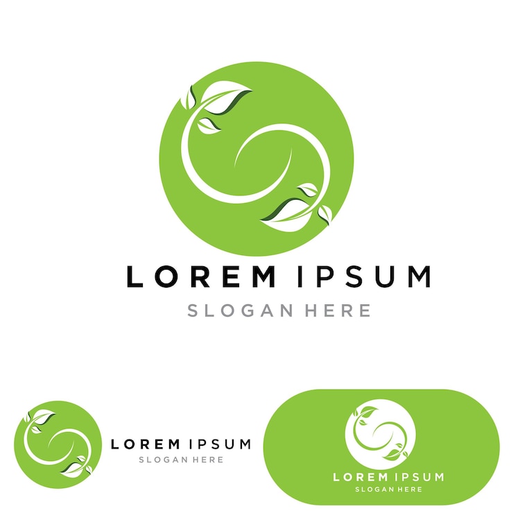 Vector logotipo vectorial de energía ecológica con símbolo de hoja color verde con gráfico de destello o trueno naturaleza y electricidad renovable este logotipo es adecuado para la tecnología de reciclaje orgánico