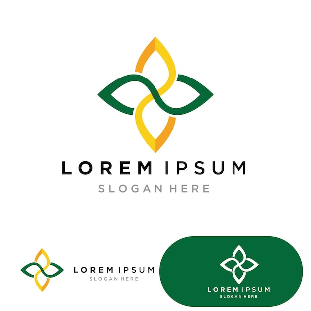 Logotipo vectorial de energía ecológica con símbolo de hoja Color verde con gráfico de destello o trueno Naturaleza y electricidad renovable Este logotipo es adecuado para la tecnología de reciclaje orgánico
