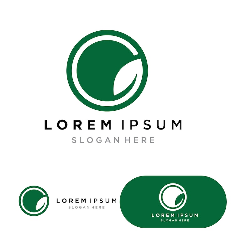 Vector logotipo vectorial de energía ecológica con símbolo de hoja color verde con gráfico de destello o trueno naturaleza y electricidad renovable este logotipo es adecuado para la tecnología de reciclaje orgánico