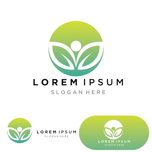 Logotipo vectorial de energía ecológica con símbolo de hoja Color verde con gráfico de destello o trueno Naturaleza y electricidad renovable Este logotipo es adecuado para la tecnología de reciclaje orgánico