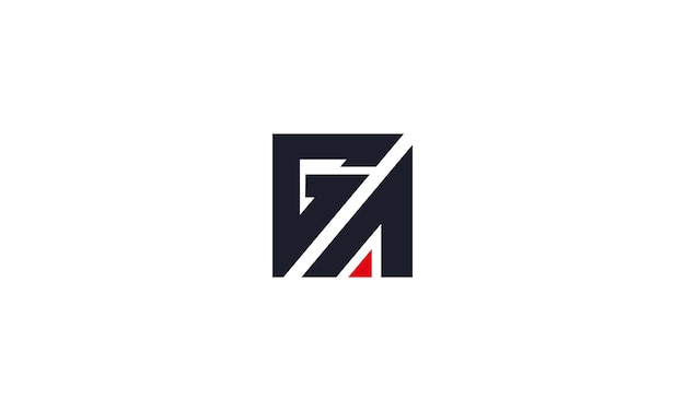 El logotipo vectorial GA, la letra GA, el diseño de la letra AG, la letra inicial AG, el logotipo de monograma en mayúsculas.