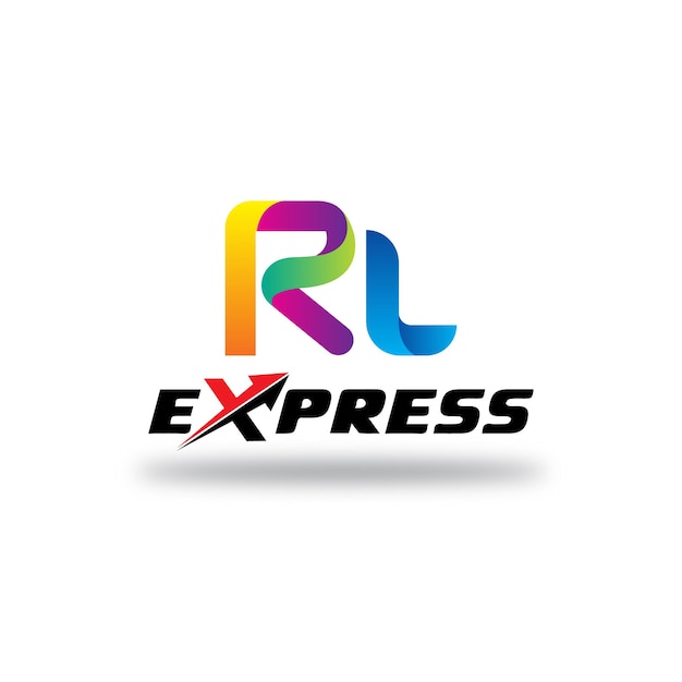 Logotipo vectorial gratuito para una compañía que dice RL express