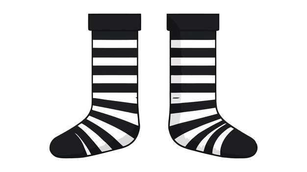 Logotipo vectorial del icono del contorno de los calcetines Ilustración aislada sobre fondo blanco