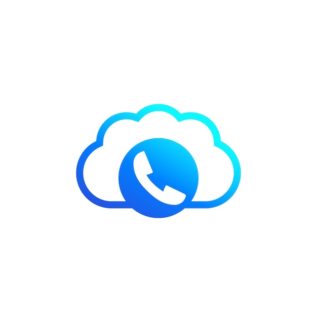 Logotipo vectorial del icono de la telefonía Voip