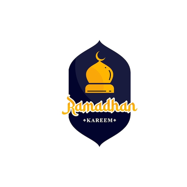 Logotipo vectorial para las insignias musulmanas ramadán kareem ramadán etiqueta engomada del diseño ramadán etiqueta islámica