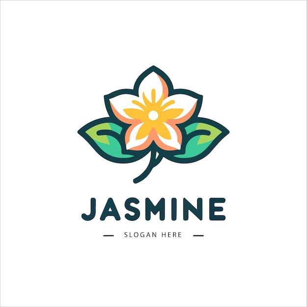 el logotipo vectorial de un jazmín