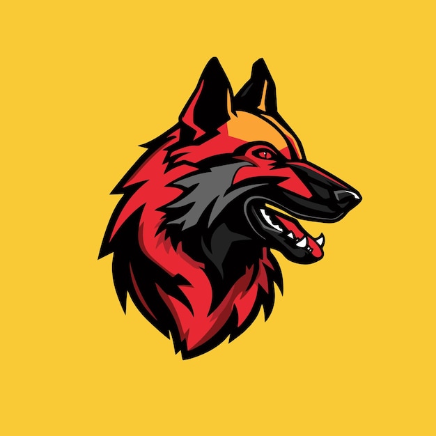 El logotipo vectorial de K9 dog Esport con fondo en blanco