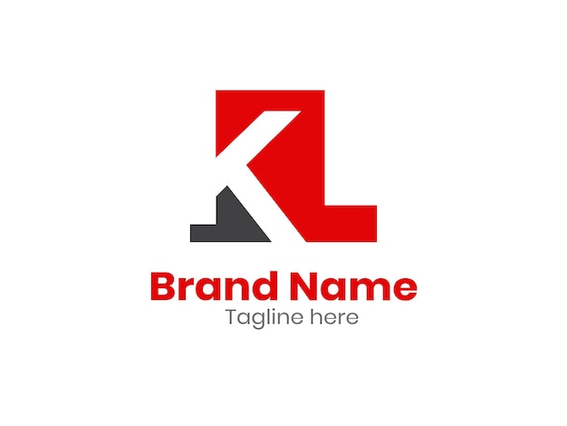 Logotipo vectorial KL Diseño de la letra KL KL Logotipo de la letra inicial LK Monograma en mayúscula