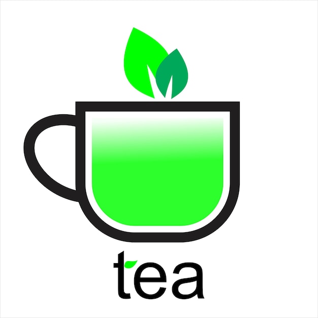El logotipo vectorial de ldesign es una hoja de taza de té.