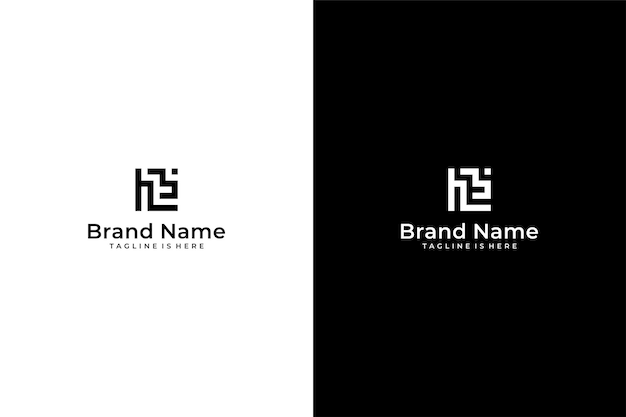 Logotipo vectorial de la letra monograma HM