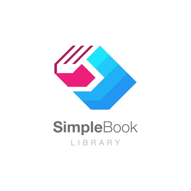 Logotipo vectorial de libro sencillo