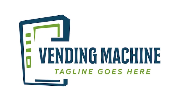 Logotipo vectorial de la máquina expendedora Moderno con diseño de alta calidad para la marca empresarial