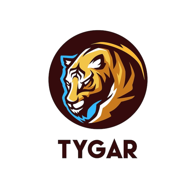 Vector logotipo vectorial de la mascota de tiger esport