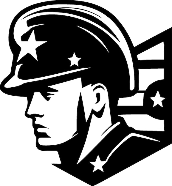 Logotipo vectorial militar de alta calidad ilustración vectorial ideal para gráficos de camisetas