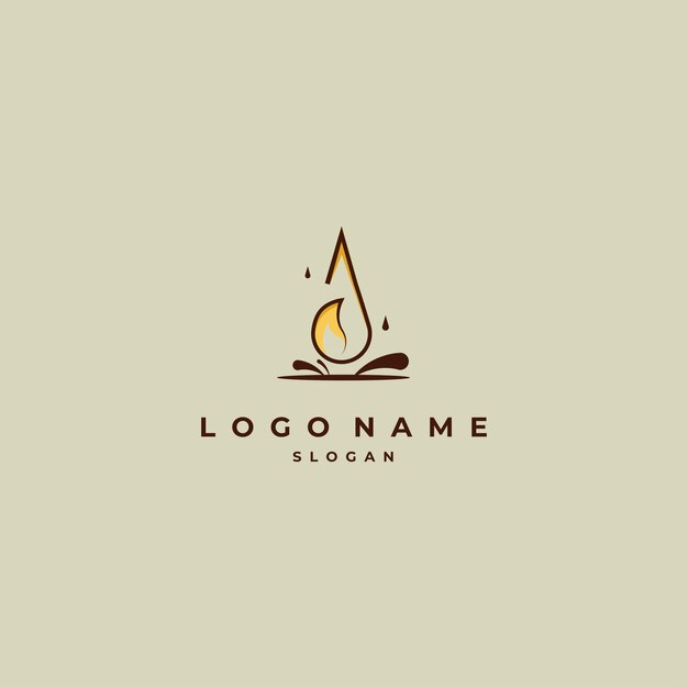 Vector logotipo vectorial minimalista moderno para negocios de café ilustración de combinación de café con gotas de lluvia