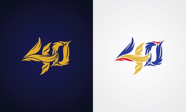 logotipo vectorial número 40 para el logotipo del 40 aniversario