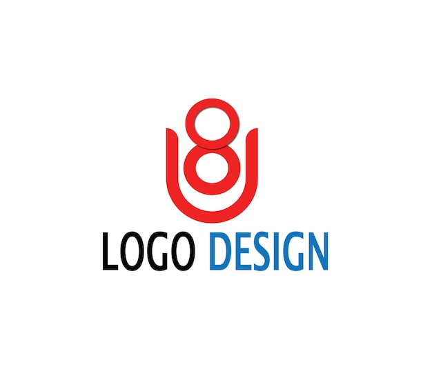 el logotipo vectorial de ocho símbolos gráficos