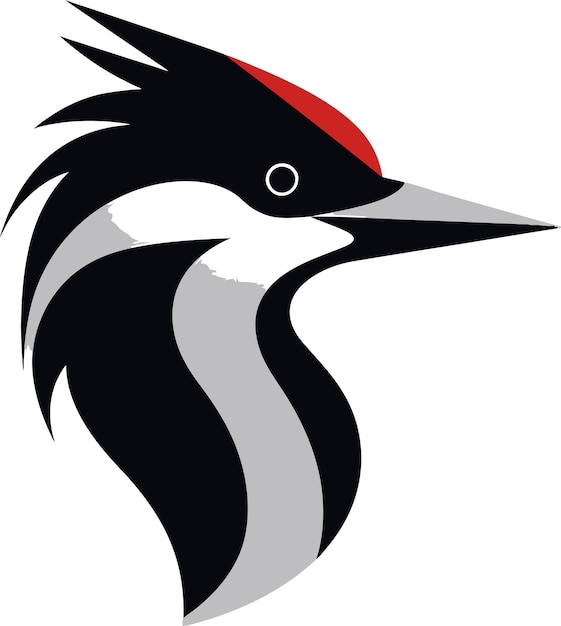 Logotipo vectorial de pájaro carpintero negro Una gran opción para empresas de bienes raíces y construcción Madera negra