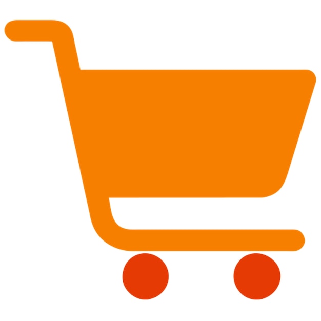 logotipo vectorial plano de un carrito de compras icono sencillo y elegante