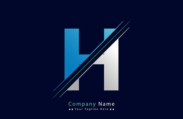 Logotipo vectorial para la plantilla de diseño de la letra HB