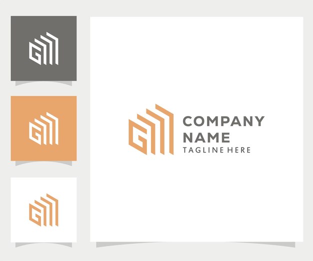 Logotipo vectorial de la plantilla de diseño del monograma GM