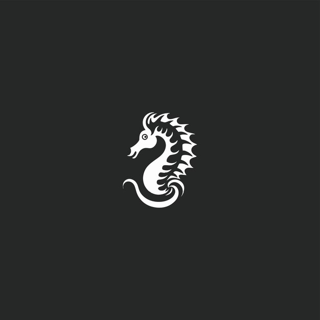 Logotipo vectorial en el que se muestra una imagen abstracta de un caballito de mar