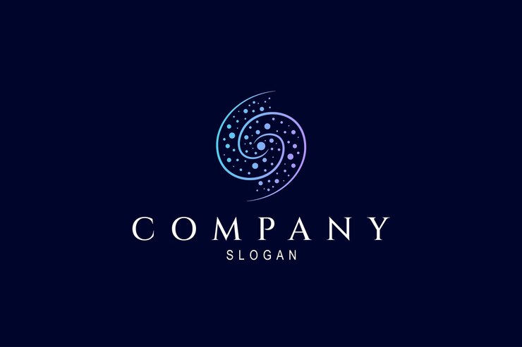 Logotipo vectorial en el que se muestra una imagen abstracta de una galaxia espiral