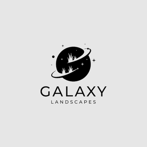 Logotipo vectorial en el que se muestra una imagen abstracta de una galaxia
