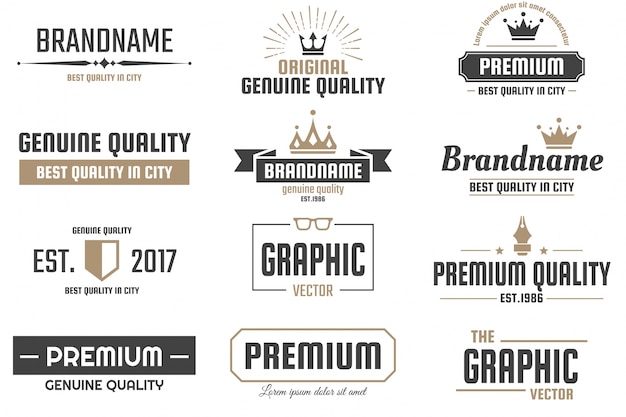 Logotipo vectorial retro vintage para banner