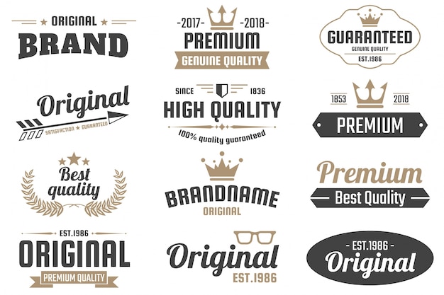 Logotipo vectorial retro vintage para banner