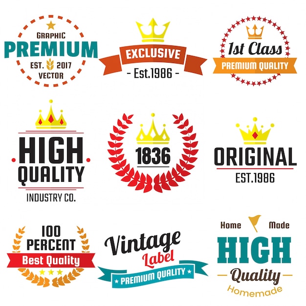 Logotipo vectorial retro vintage para banner