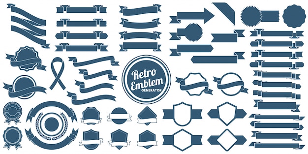 Logotipo vectorial retro vintage para banner