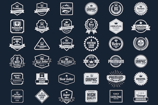 Logotipo vectorial retro vintage para banner
