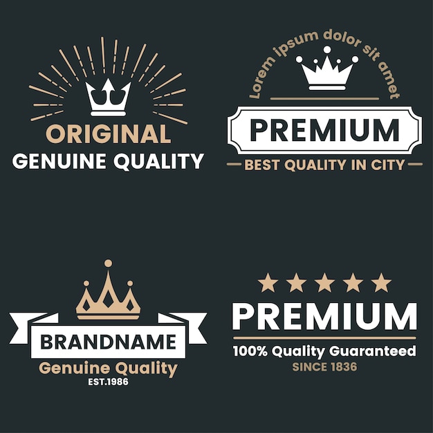 Logotipo vectorial retro vintage para banner
