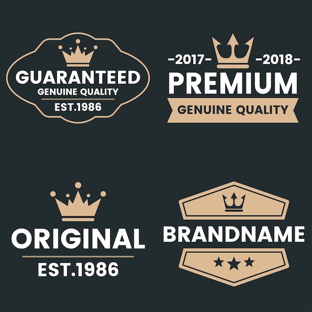 Logotipo vectorial retro vintage para banner