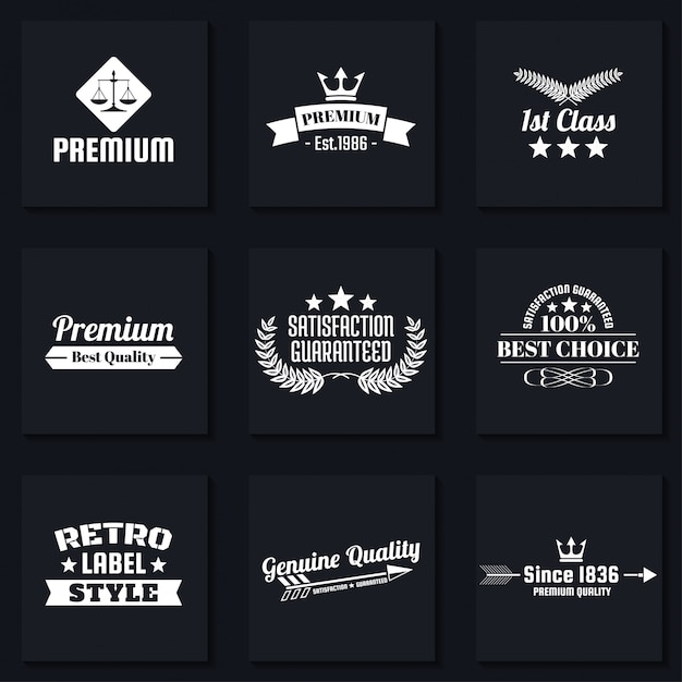 Logotipo vectorial retro vintage para banner