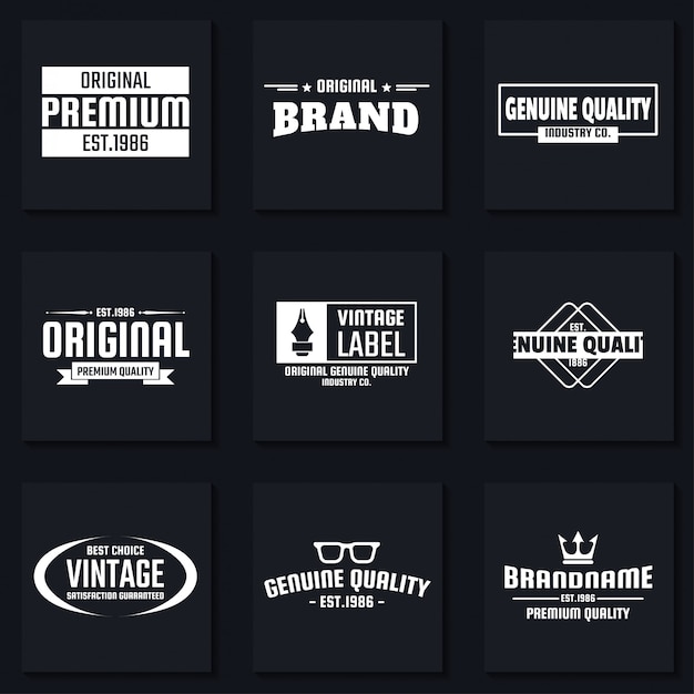Logotipo vectorial retro vintage para banner
