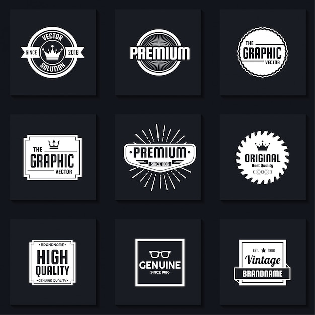 Logotipo vectorial retro vintage para banner