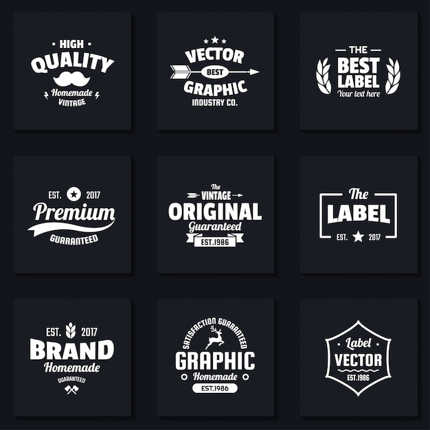 Logotipo vectorial retro vintage para banner